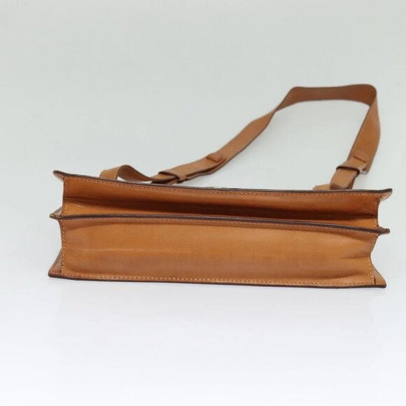 CELINE Macadam Canvas Shoulder Bag PVC Leather Brown Gold - Picture 7 of 16